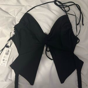 Garage Black Crop Top